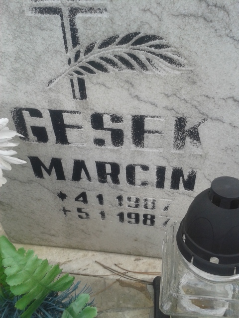 Marcin GESEK 1987 Jastrzębie-Zdrój - Grobonet - Wyszukiwarka osób pochowanych