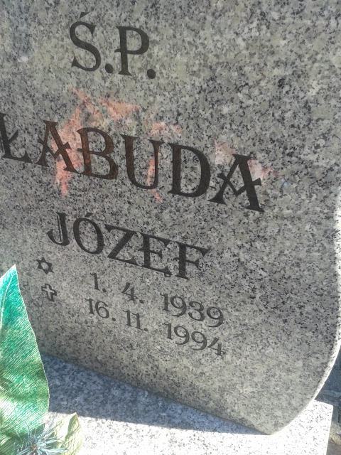 Józef ŁABUDA 1939 Jastrzębie-Zdrój - Grobonet - Wyszukiwarka osób pochowanych