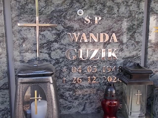 Wanda GUZIK 1948 Jastrzębie-Zdrój - Grobonet - Wyszukiwarka osób pochowanych