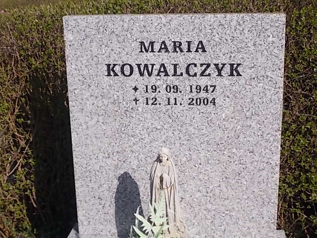 Maria KOWALCZYK 1947 Jastrzębie-Zdrój - Grobonet - Wyszukiwarka osób pochowanych