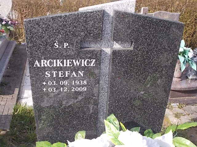 Stefan ARCIKIEWICZ 1938 Jastrzębie-Zdrój - Grobonet - Wyszukiwarka osób pochowanych