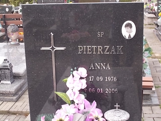 Anna PIETRZAK 1976 Jastrzębie-Zdrój - Grobonet - Wyszukiwarka osób pochowanych