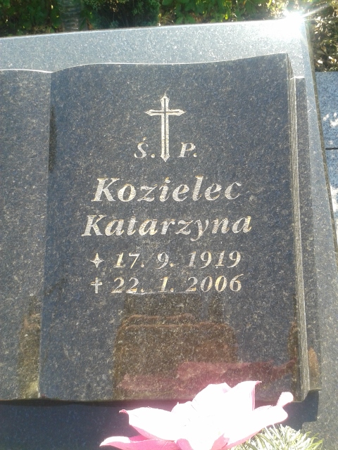 Katarzyna KOZIELEC 1919 Jastrzębie-Zdrój - Grobonet - Wyszukiwarka osób pochowanych