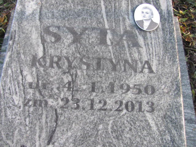 Krystyna Syta 1950 Jastrzębie-Zdrój - Grobonet - Wyszukiwarka osób pochowanych