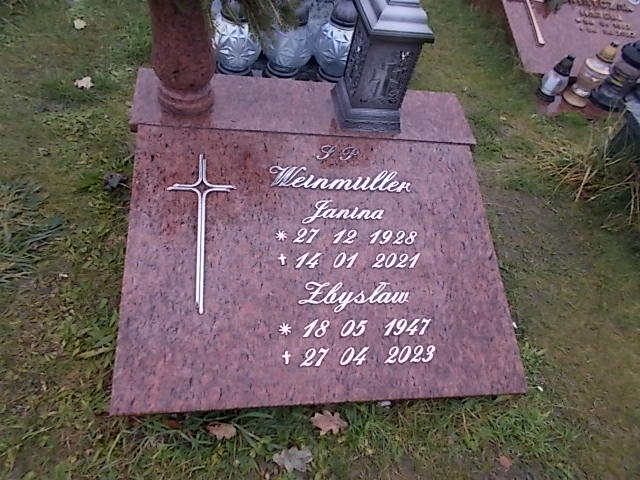 Janina WEINMULLER  1928 Jastrzębie-Zdrój - Grobonet - Wyszukiwarka osób pochowanych